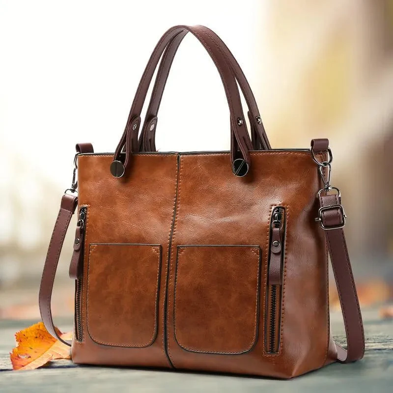 Elegant Skuldertaske i Læder | Holdbar og Stilfuld | Justerbar Rem