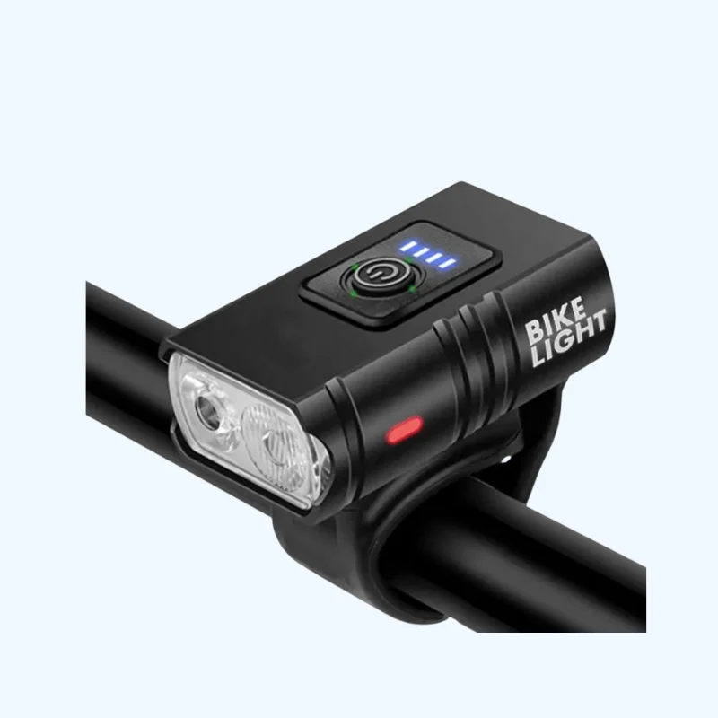 Genopladeligt USB MTB Forlygter med Klart LED Lys