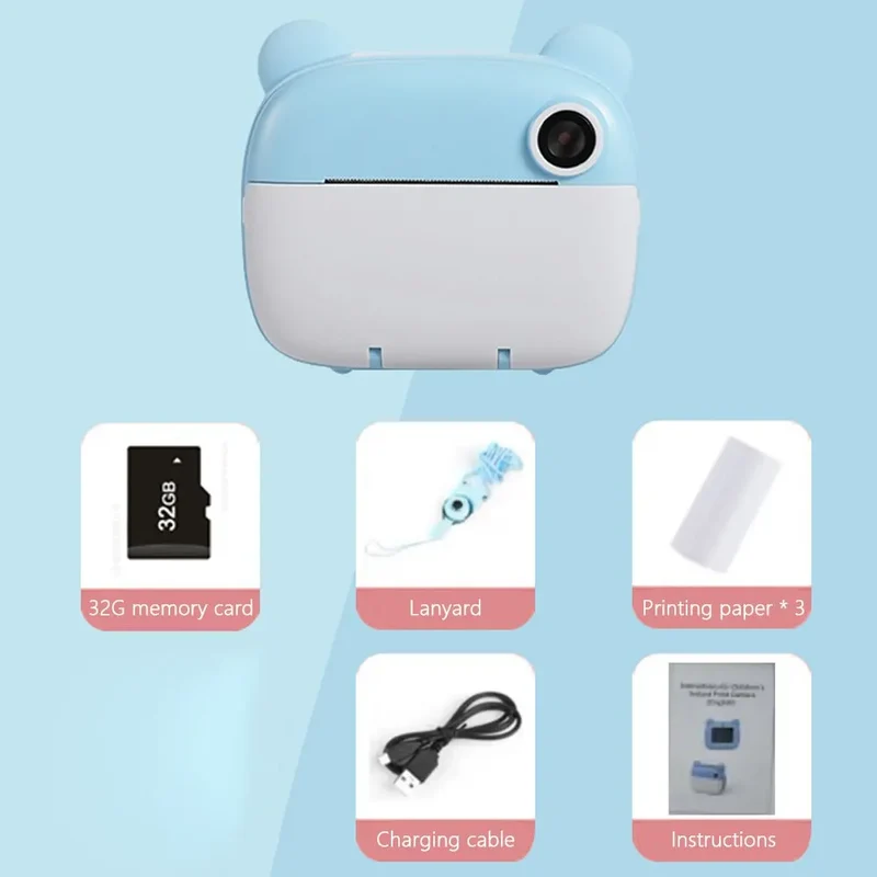 Øjeblikkelig kamera til børn med printfunktion – PhotoFun Mini
