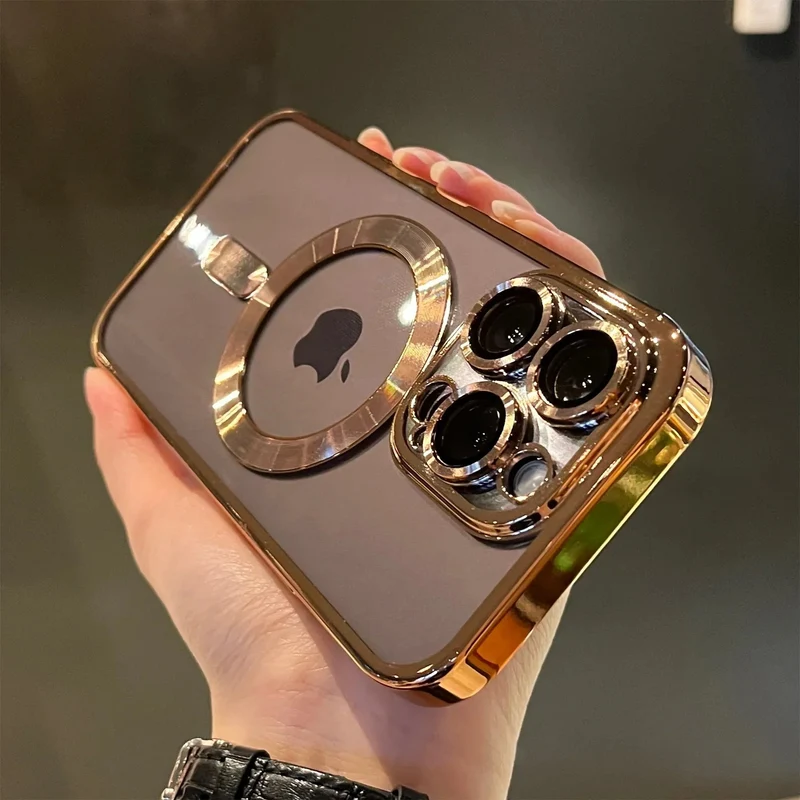 Magnetisk beskyttelse til telefon med metalfinish og ridsefri design