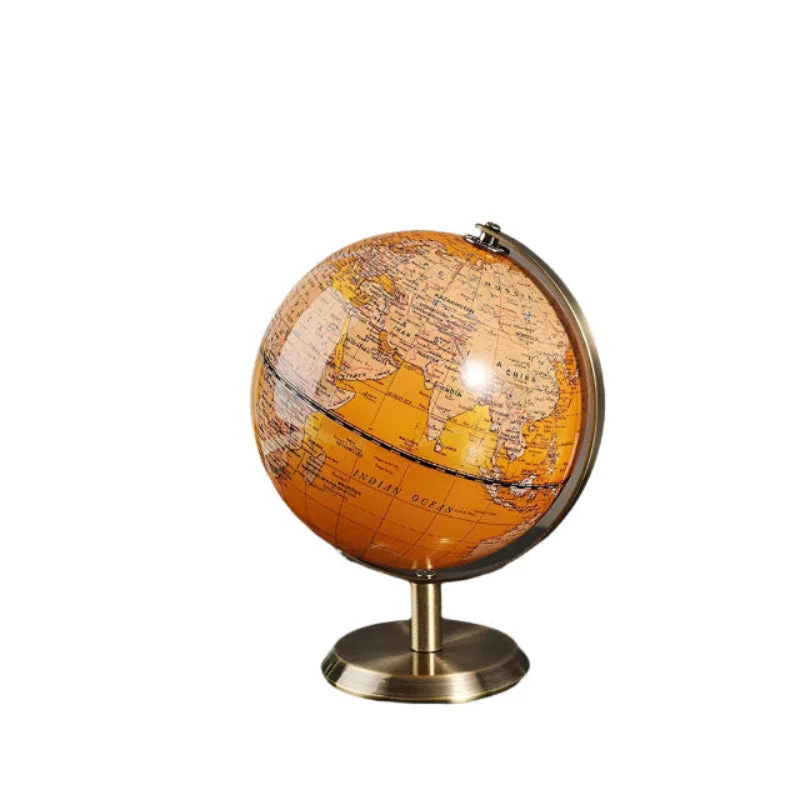 Vintage Globus med Detaljeret Kort og Klassisk Design til Indretning