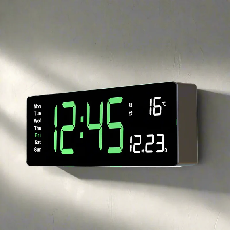Farverig digital ur i akryl | Moderne LED ur med USB