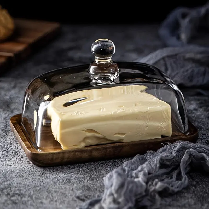 Smørskål i Træ og Glas – Elegant Design