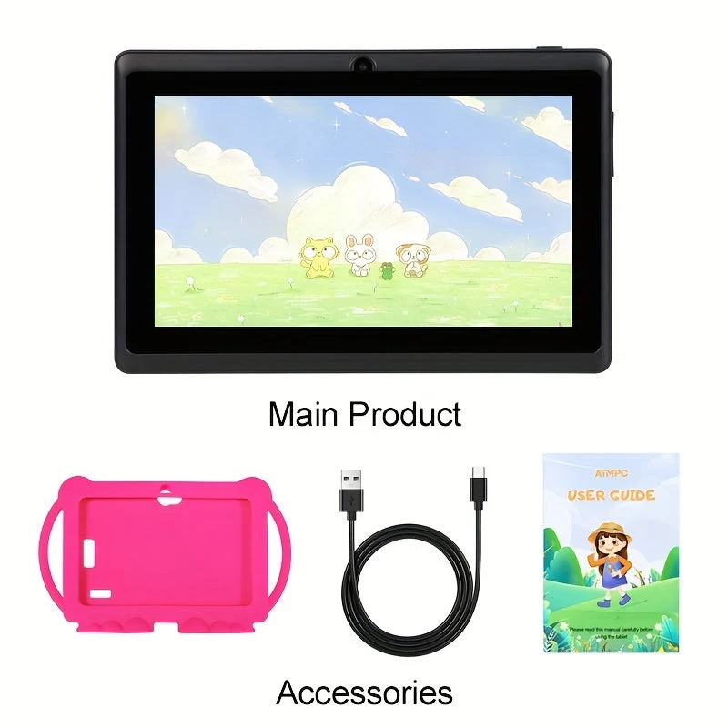 Børnevenlig Tablet med Øjenbeskyttelse og Stødabsorberende Cover