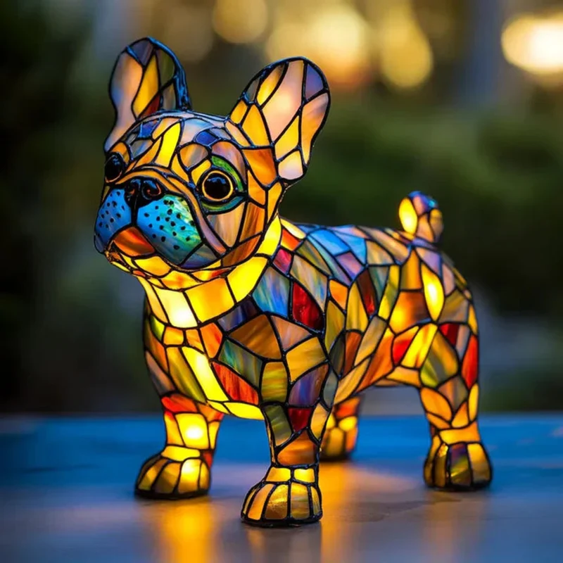 Farverig Hundelampe i Glasdesign - Skab Hygge i Dit Hjem
