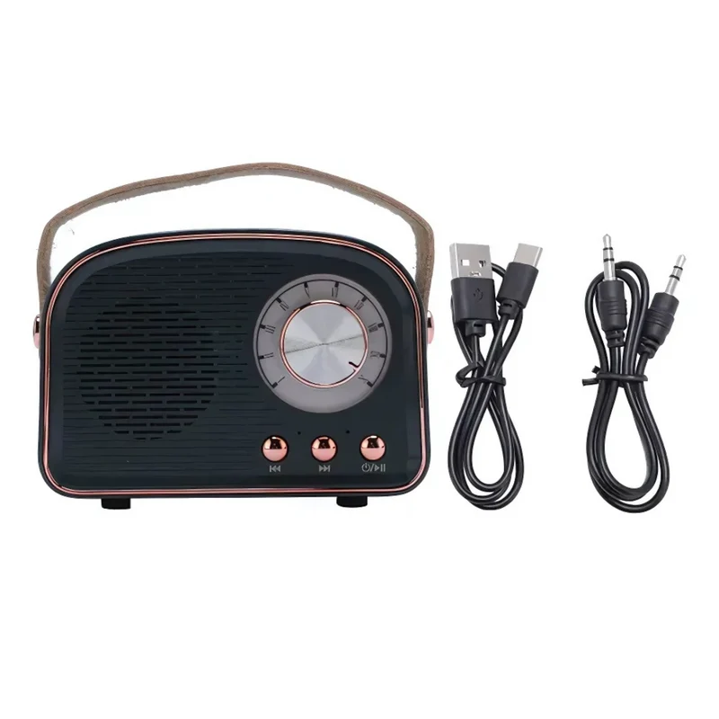 VintageLyric | Bærbar Bluetooth Højttaler med FM Radio