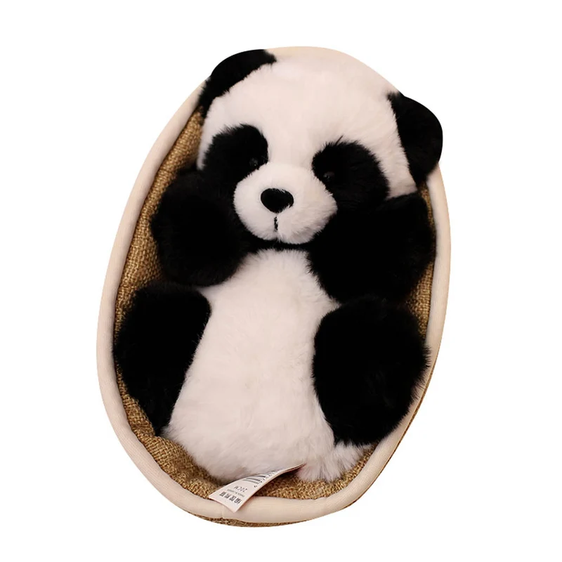 Blød Panda Krammedyr med Aftagelig Kurv – 20 cm Dekoration