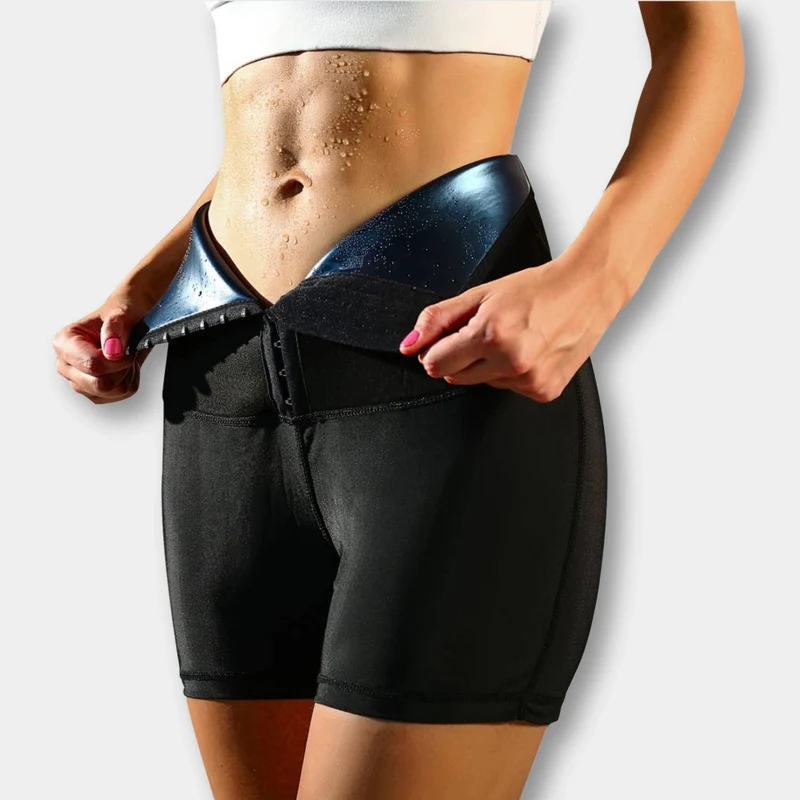 Højtaljede sauna bukser med midje træner - Sweat Sculpt