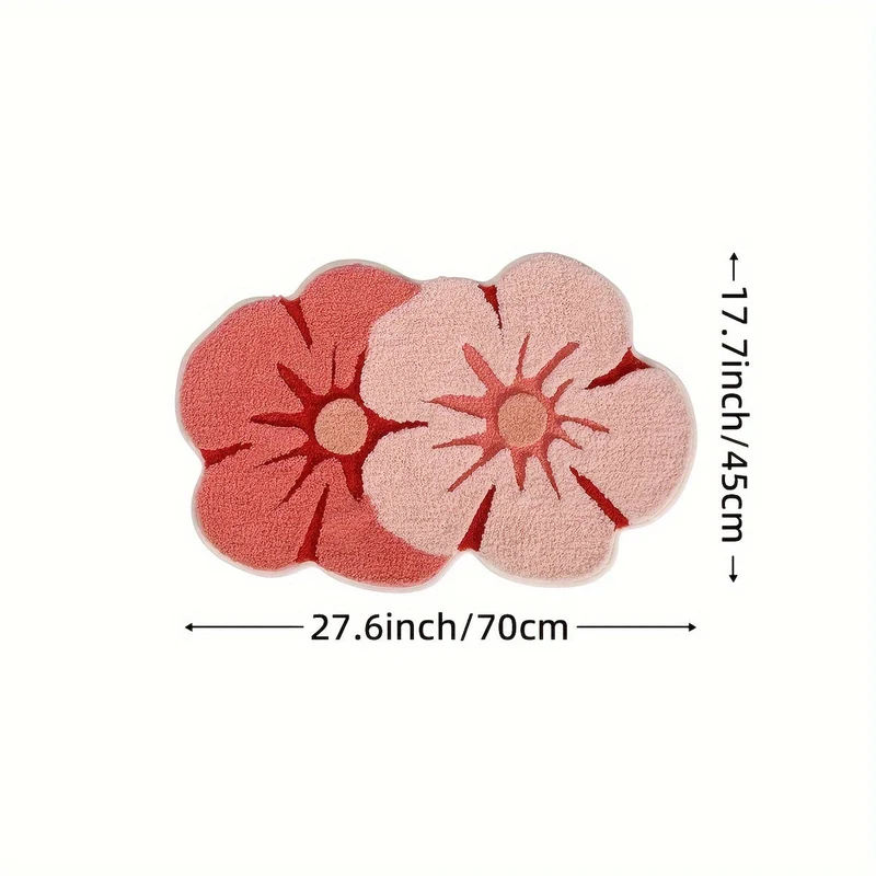 Blomsterdesign Badeværelsesmåtte – Blød og Absorberende Komfort