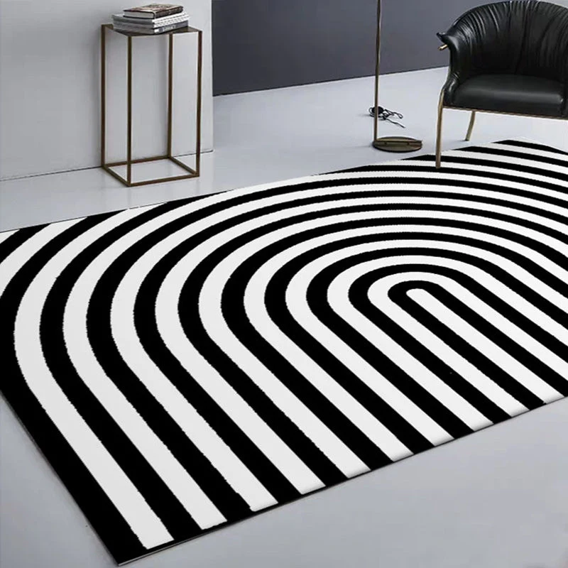 Rektangulær tæppe med visuelt illusion design