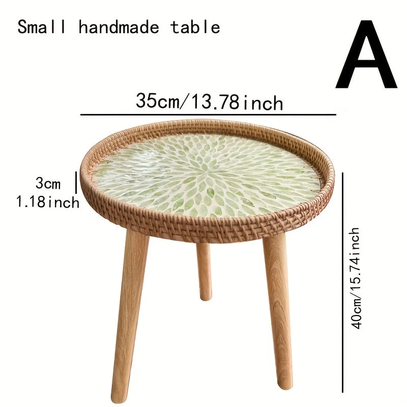 Elegant Skandinavisk Sidebord i Rattan - Nia