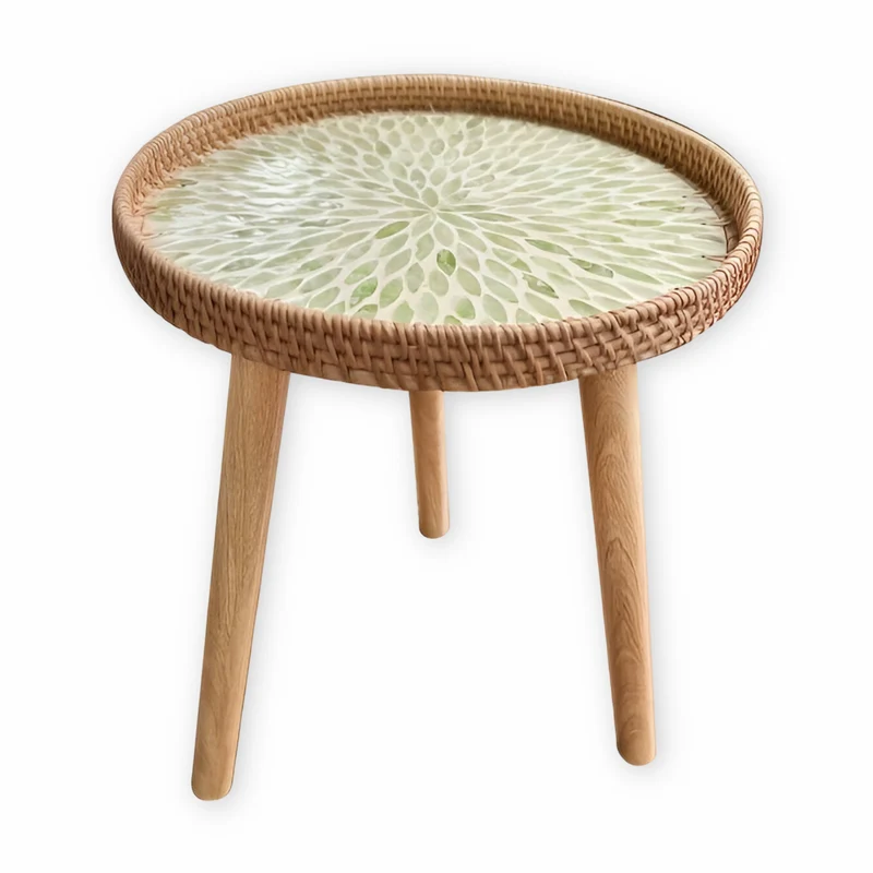 Elegant Rundt Rattanbord til Dit Hjem