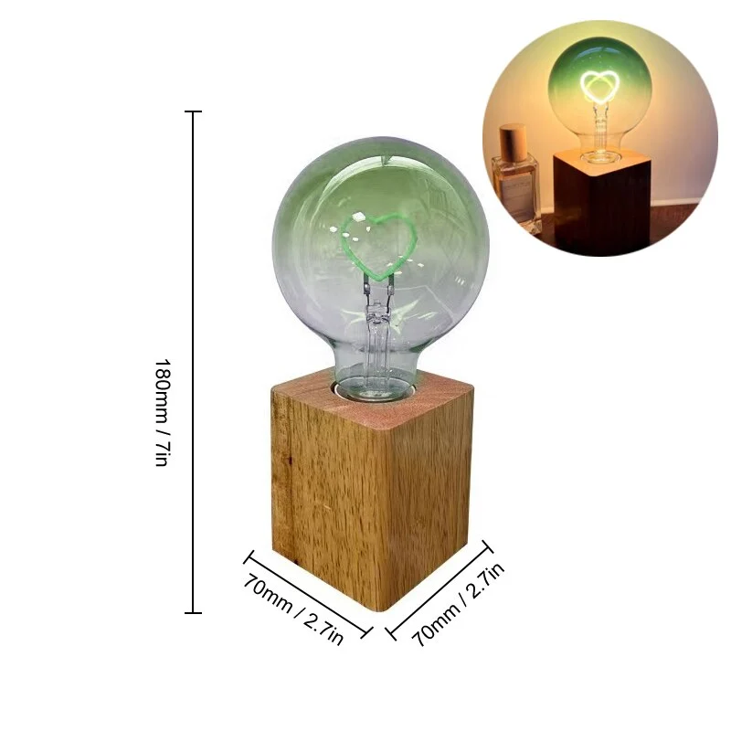 Atmosfære lampe med LED – Eternity Love Heart design