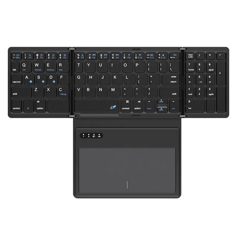 Folding Mini Trådløst Touchpad Tastatur