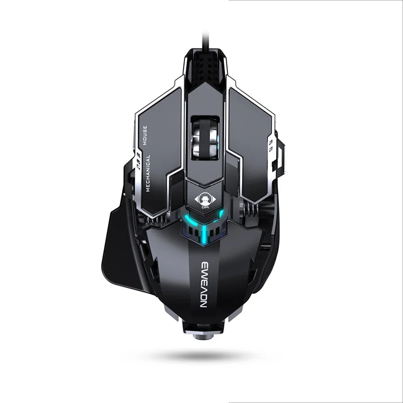 Ergonomisk RGB Mekanisk Gaming Mus i Metal med Kablet Design
