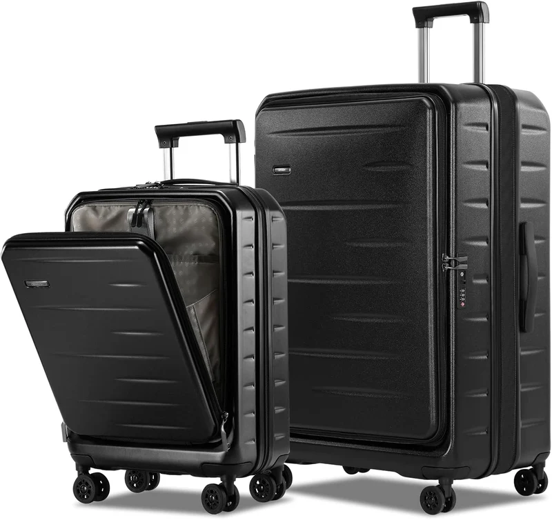 Udvidelig håndbagage med frontlomme og TSA-lås