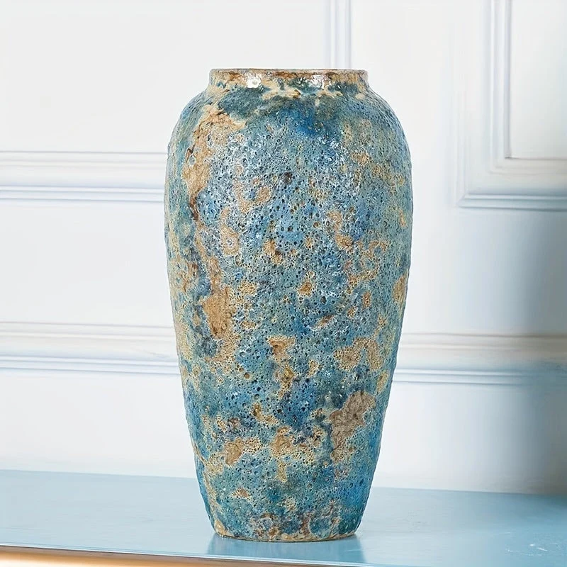 Unik Håndlavet Terracotta Vasen med Vintage Stil