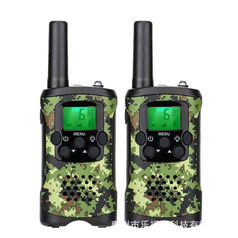 Eventyrlige Walkie Talkies til Børn | 22 Kanaler | 5 km Rækkevidde | Skovkamuflage