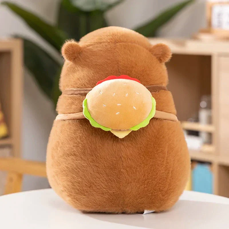 Lækre Capybara Burger Plysdyr – Blød og Krammevenlig