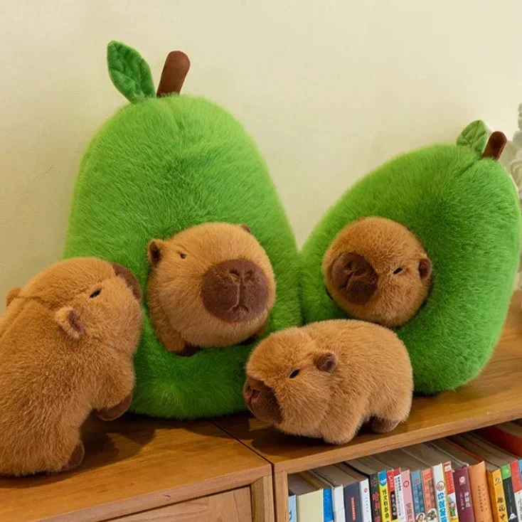Blødt Plüsch Capybara i Avocado Design