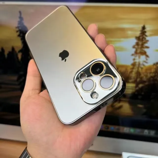 Galvaniseret mat akryl hårdført glas iPhone beskyttelsescover