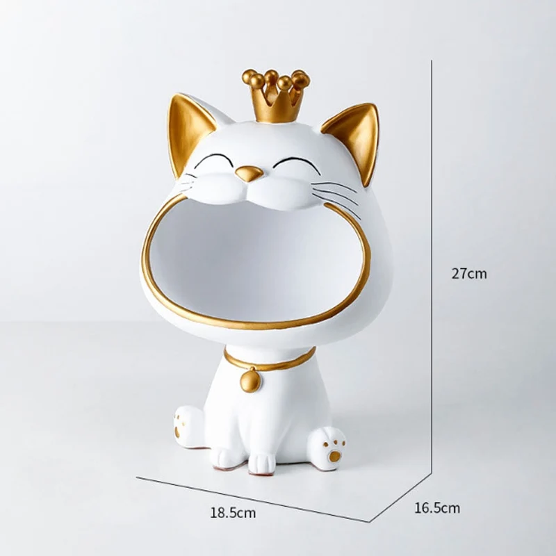 Opbevaringsboks med Fortune Kitty Statue til hjemmet