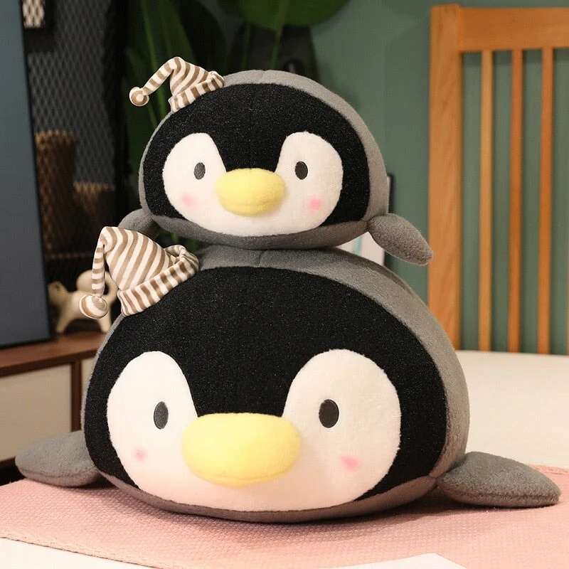 Kawaii Pinguin Plüschtier – Søde Freckles i Fluffy Design