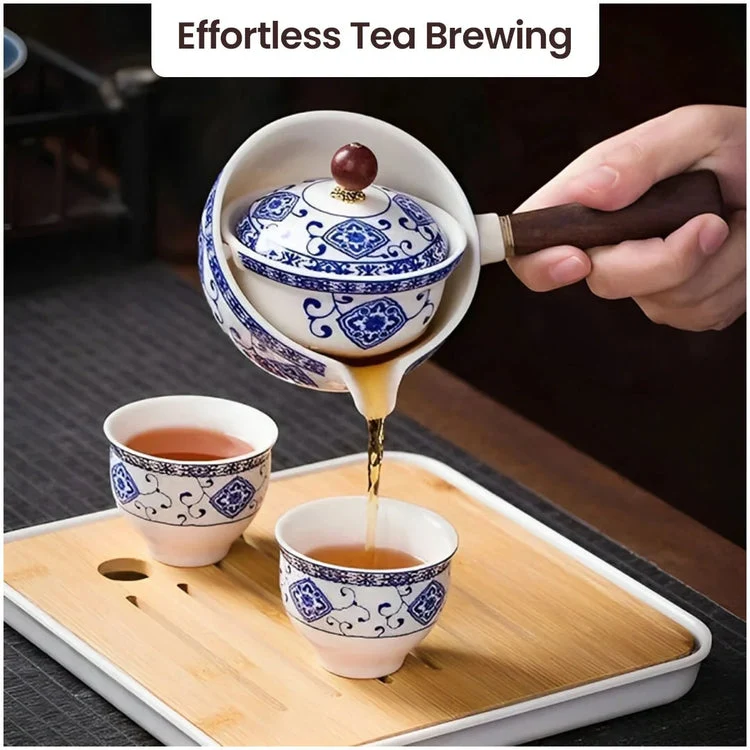 Gongfu te sæt i porcelæn - tidløs elegance, perfekt til te