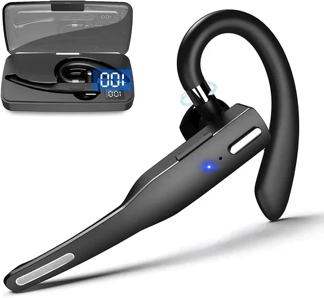 Trådløst Bluetooth 5.1 Headset med To Mikrofoner og Støjdæmpning