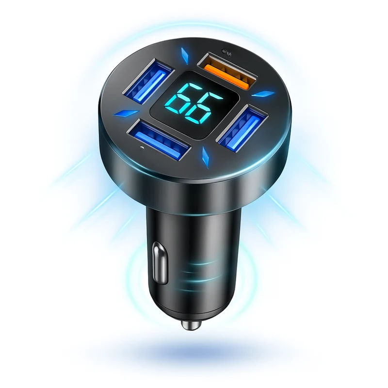 Dual USB Biloplader med Hurtigladning og Sikkerhed