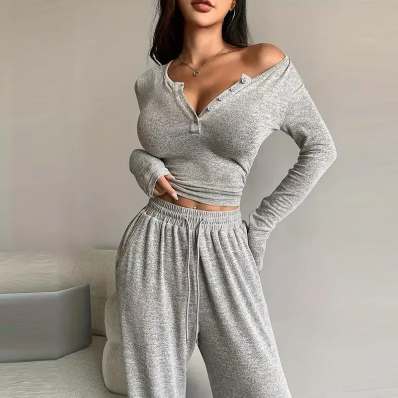 Stilfulde og Behagelige Bukser og Sweater Sæt