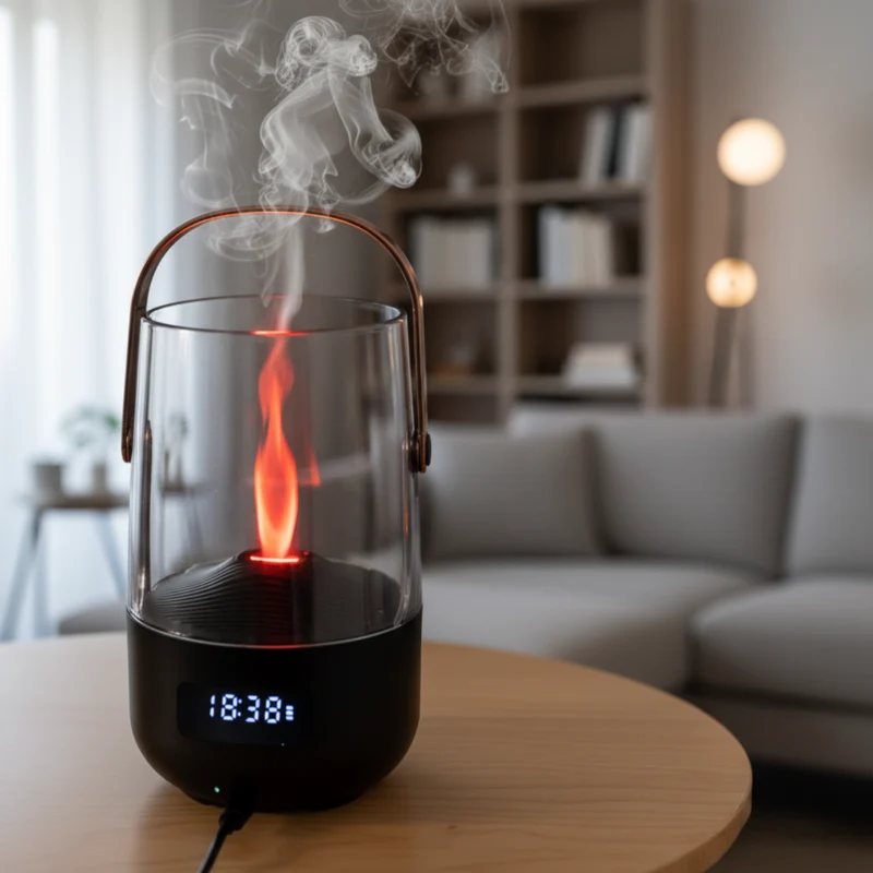 Elegant Aroma Diffuser med Retro Flamme Design