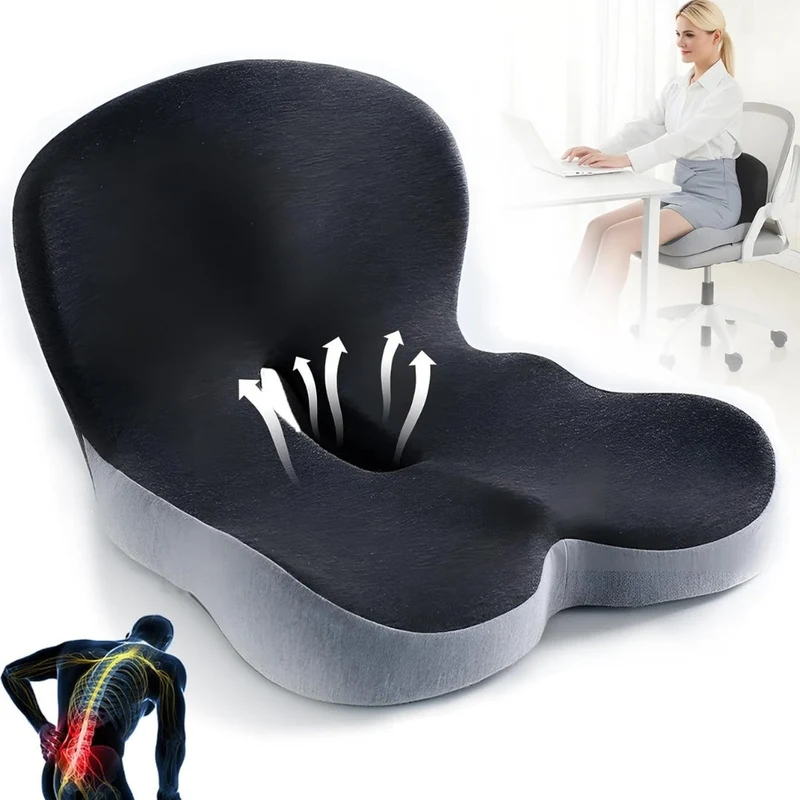 Ergonomisk Lændestøtte Pude i Hukommelsesskum