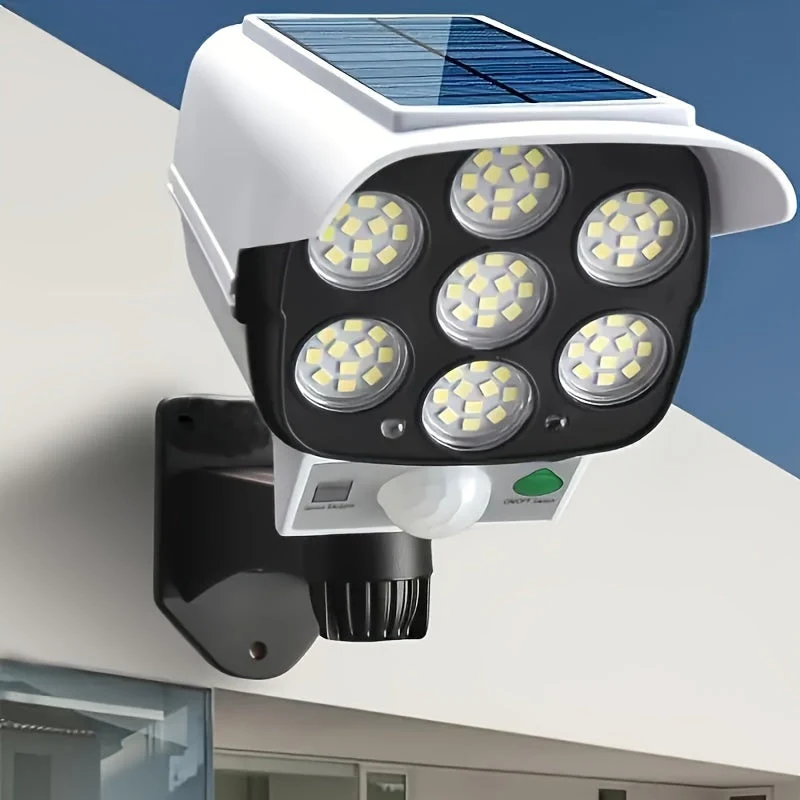 Solar LED Lyskaster med Bevægelsessensor til Udendørs Sikkerhed