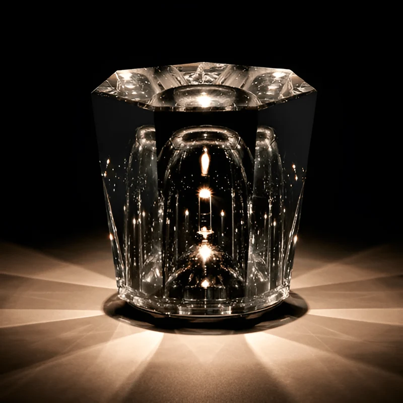Trådløs LED Krystal Bordlampe - Elegant og Kabel-fri Belysning