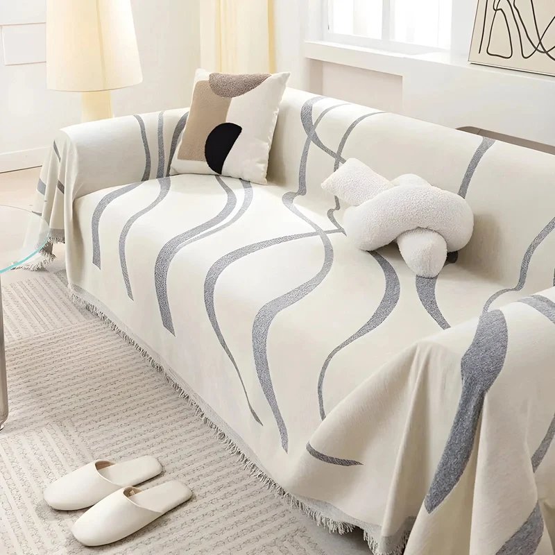 Reversibel sofaovertræk i chenille/bomuld – Elegant design