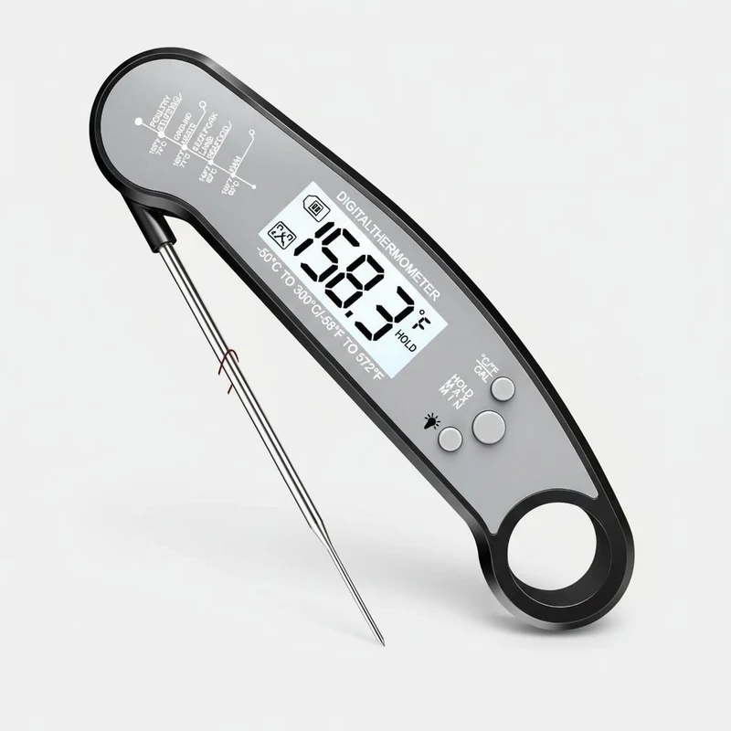 Vandtæt Digital Madtermometer med Hurtig LCD Læsning