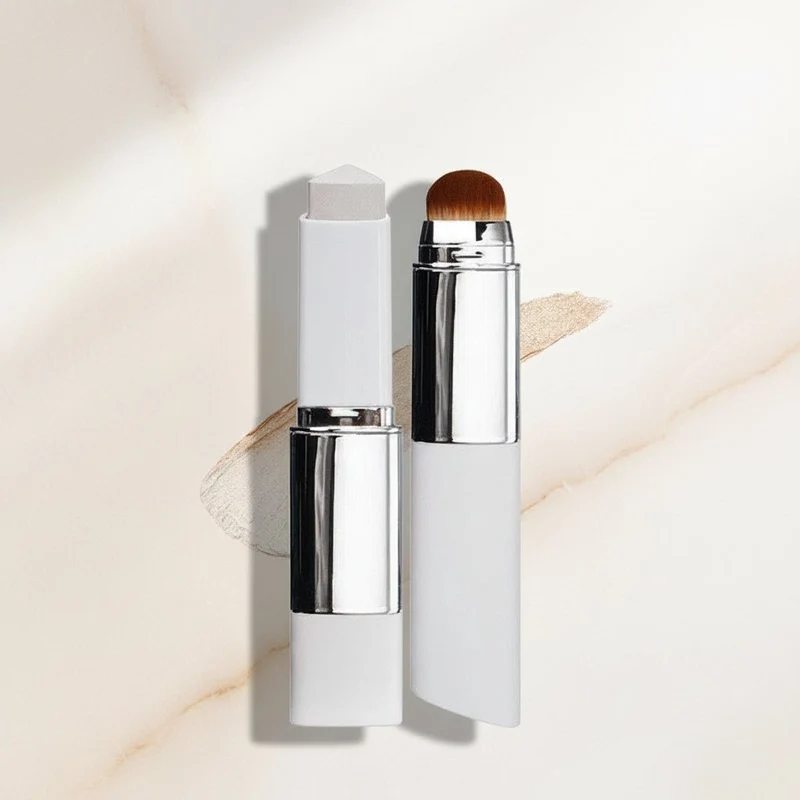 Dual-Endet Foundation Stick med Børste - Naturlig Glød