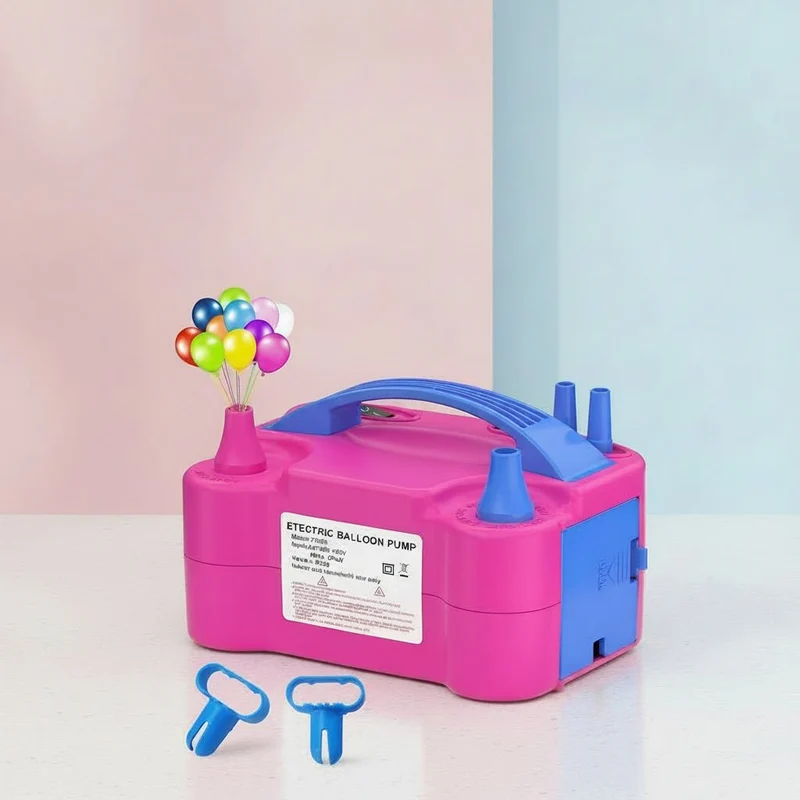 Elektrisk Ballonpumpe med Dobbelt Dyse til Hurtig Oppustning