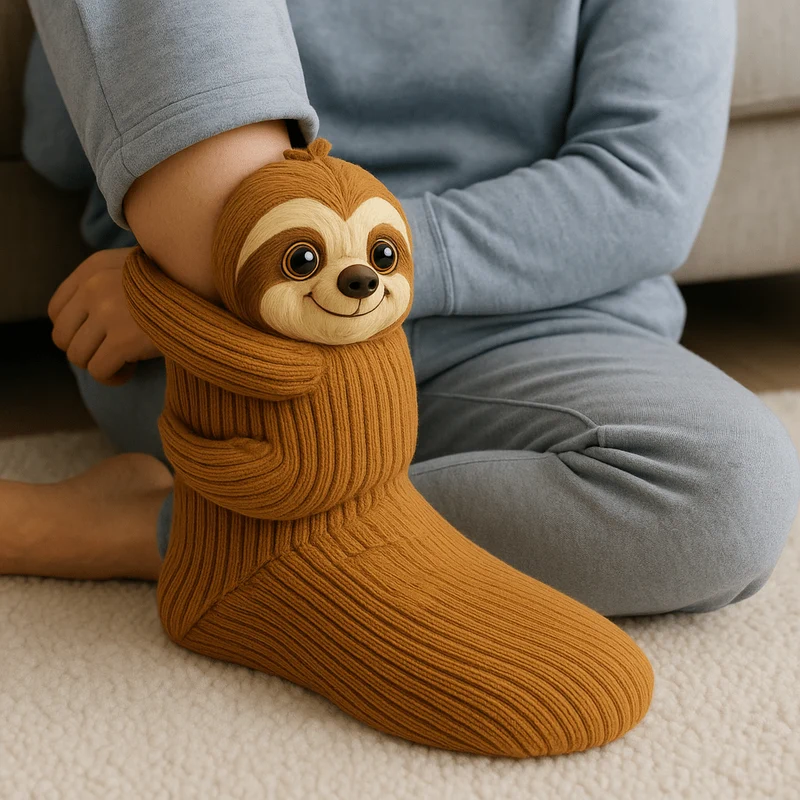 Varmende Hygge Sokker med Skridsikker Bund og Dyremotiv