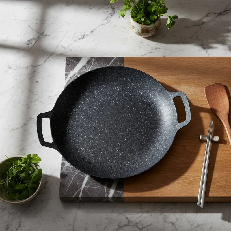 Non-stick Grillpande i Sten til Hurtig Indendørs Grillning