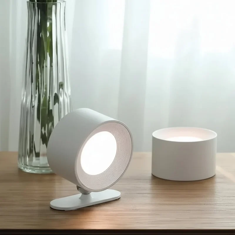 Genopladelig Trådløs Væglampe med 360° Rotation og Justerbar Lys