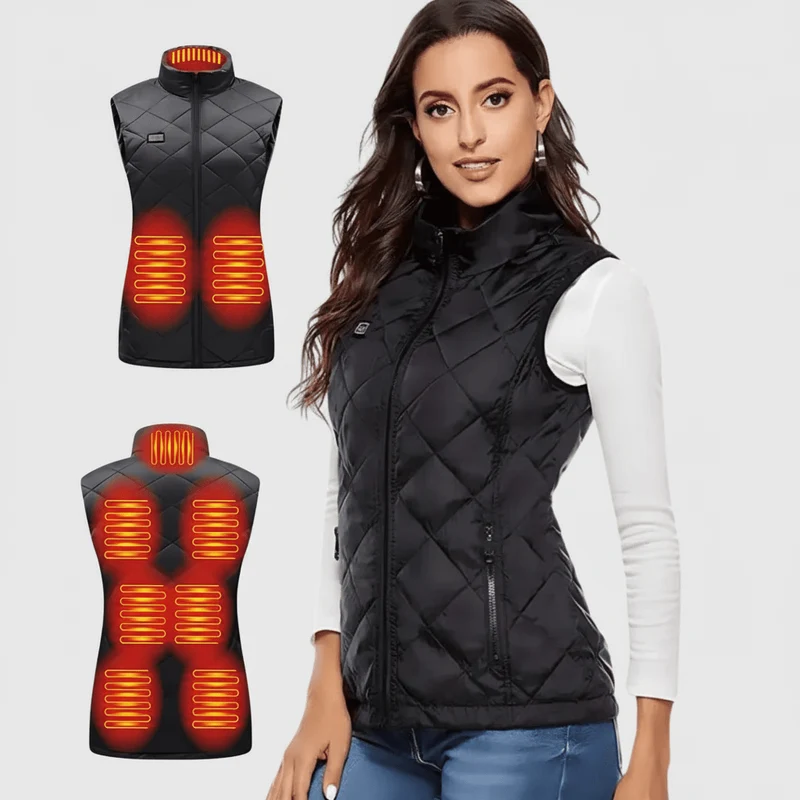 Varm Kvindevest med Justerbar Varme og Slim Design