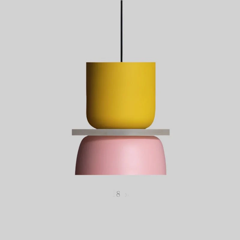 Energibesparende LED-hængelampe med farverige design
