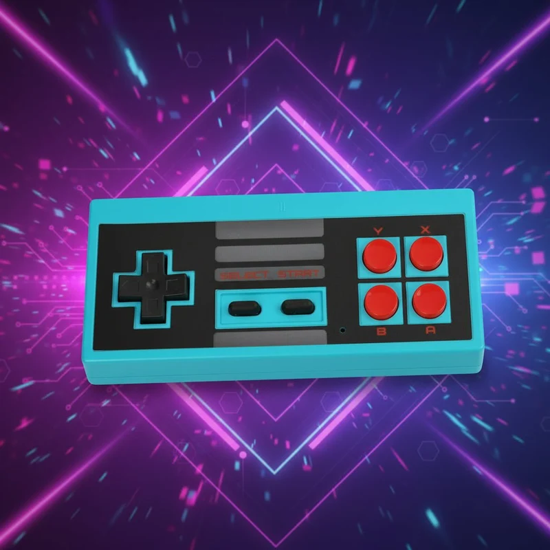 Trådløs 8-Bit Retro Spillekonsol Controller – Nostalgi & Frihed