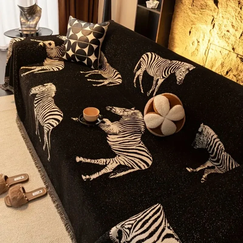 Stilfuld Zebra Sofaovertræk i Mikrofiber – Beskyt og Forny