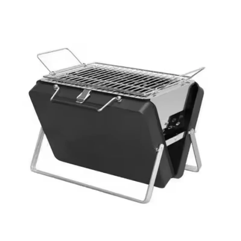 Bærbar Foldbar BBQ Grill i Rustfrit Stål - Perfekt til Camping