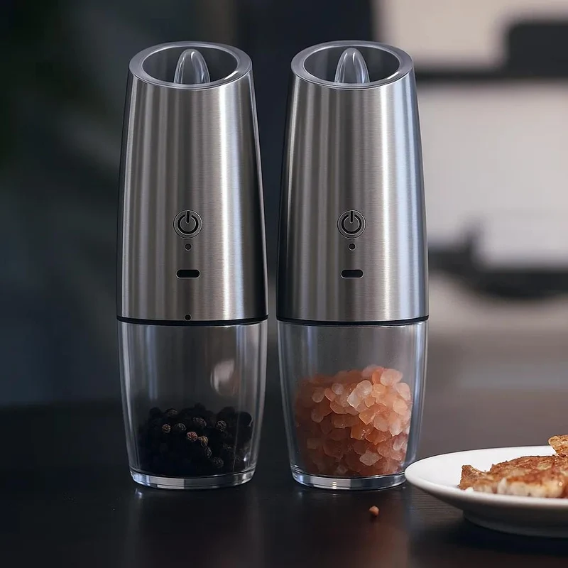 Elektrisk Salt- og Peberkværn med Justerbar Grovhed, USB-opladning