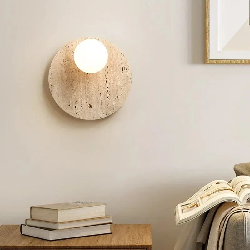 Travertin LED-væglampe: Naturlig elegance til dit hjem