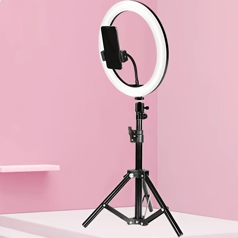 LED Ring Light med Justerbart Stativ – Perfekt til Makeup & Vlogging